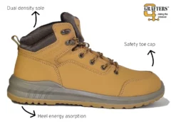 Grafters Steel Toe Boots Mens Honey Low Ankle Safety Boots 7 8 9 10 11 12 13