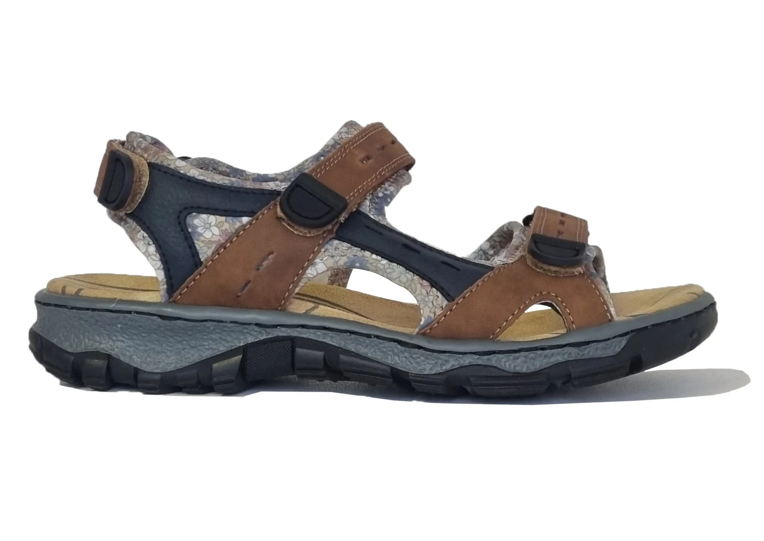 Rieker Womens Brown Comfort Walking Summer Sandal 1 Rieker Womens Brown Comfort Walking Summer Sandal