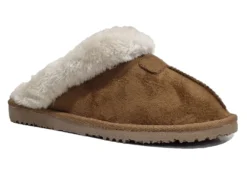 Ladies Ella Comfy Memory Foam Vegan Faux Fur Home Spa Mules Slippers UK 3-8