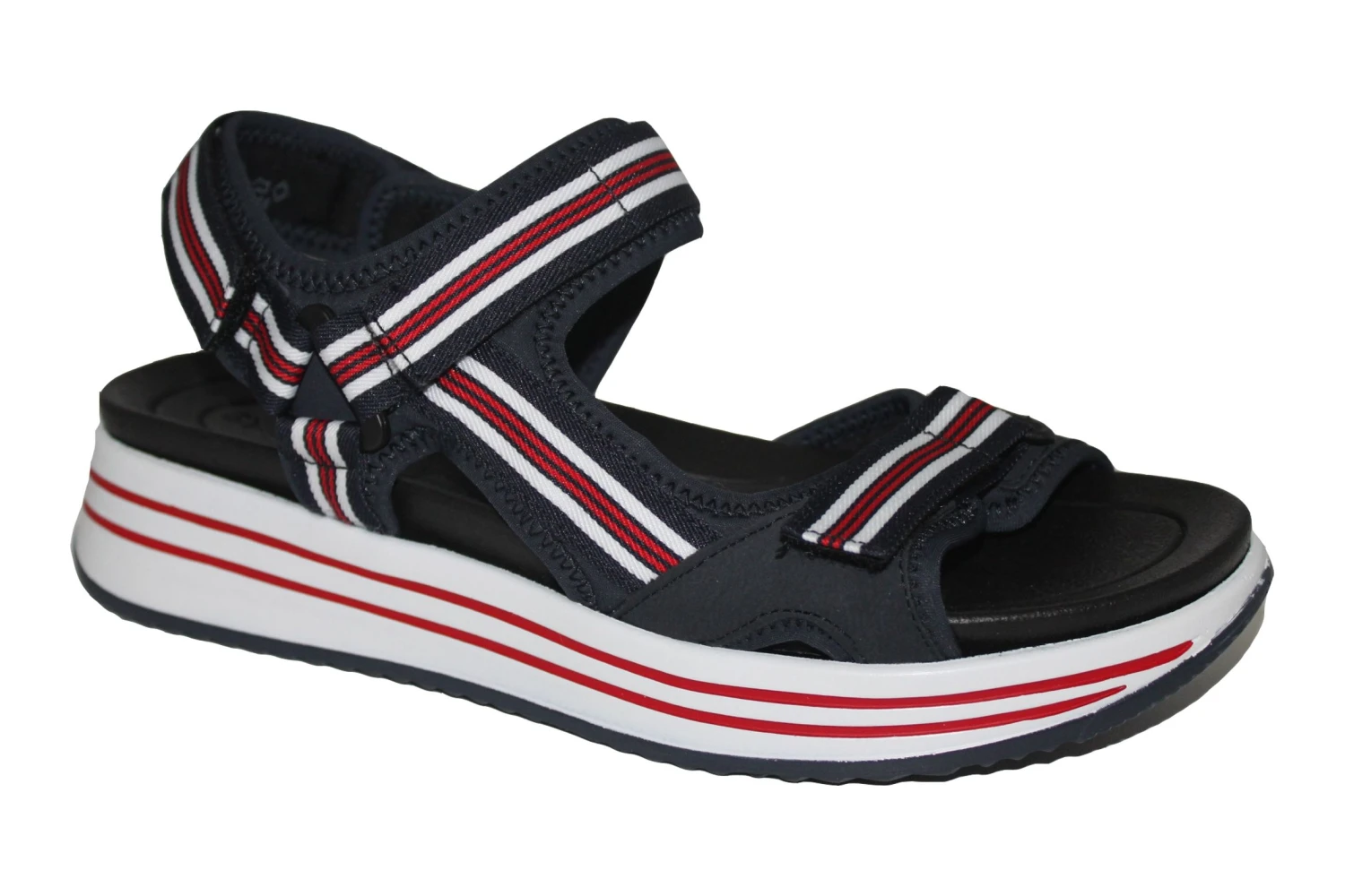 Remonte R2958 Optional Insole Triple Adjustable Summer Navy Walking Sandals 2 Remonte R2958 Optional Insole Triple Adjustable Summer Navy Walking Sandals - Image 2