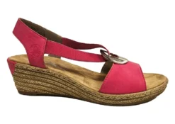 Rieker Wedge Sandals Womens Slip On Espadrille Wedges Size 3 4 5 6 7 8