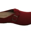 Womens Marco Tozzi Red Chianti Felt Wool Comfort Slip On Mule Slippers