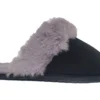 Cosy Fur Slippers Warm Lined Fluffy Mules Slip On Slippers Home Shoes Size 345678