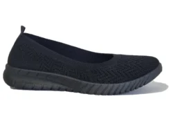 Ladies Trainer Pumps Womens Black Slip On Trainer Work Shoes Size 3 4 5 6 7 8