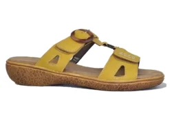 DR Keller Mules Ladies Comfortable Sandals Yellow Summer Shoe Size 3 4 5 6 7 8