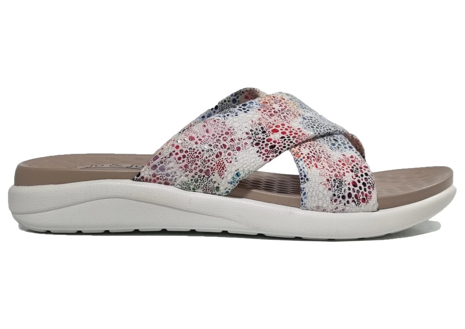 Jo & Joe Splash Summer Sandals Womens Slip On Summer Mules Size 3 4 5 6 7 8 White 2 Jo & Joe Splash Summer Sandals Womens Slip On Summer Mules Size 3 4 5 6 7 8 White - Image 2