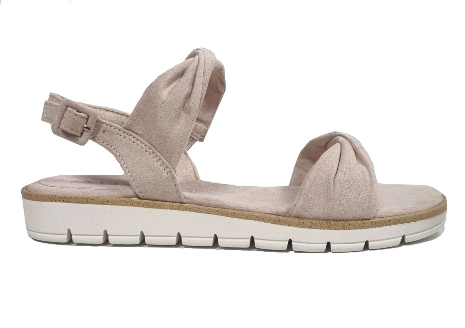 Marco Tozzi Low Wedge Sandals Womens Strappy Summer Sandal Size 3 4 5 6 7 8 Nude 2 Marco Tozzi Low Wedge Sandals Womens Strappy Summer Sandal Size 3 4 5 6 7 8 Nude - Image 2