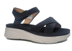 Dr Keller Low Wedge Sandals Womens Easy Fasten Summer Sandals Size 3 4 5 6 7 8 Black