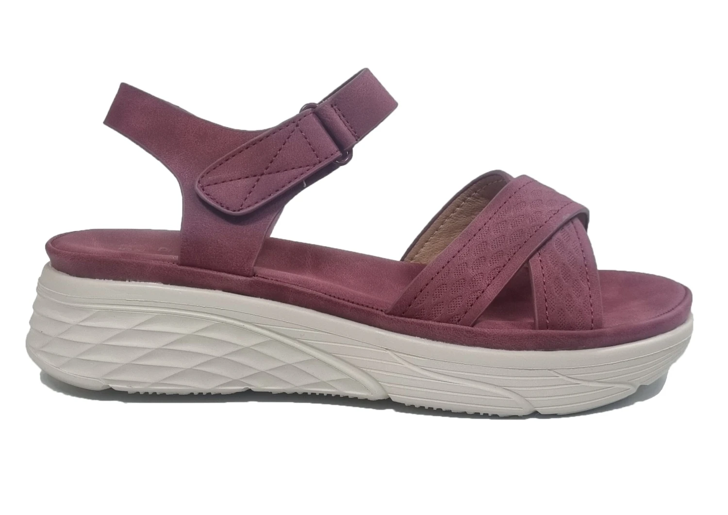 Dr Keller Low Wedge Sandals Womens Easy Fasten Summer Sandals Size 3 4 5 6 7 8 Red 2 Dr Keller Low Wedge Sandals Womens Easy Fasten Summer Sandals Size 3 4 5 6 7 8 Red - Image 2