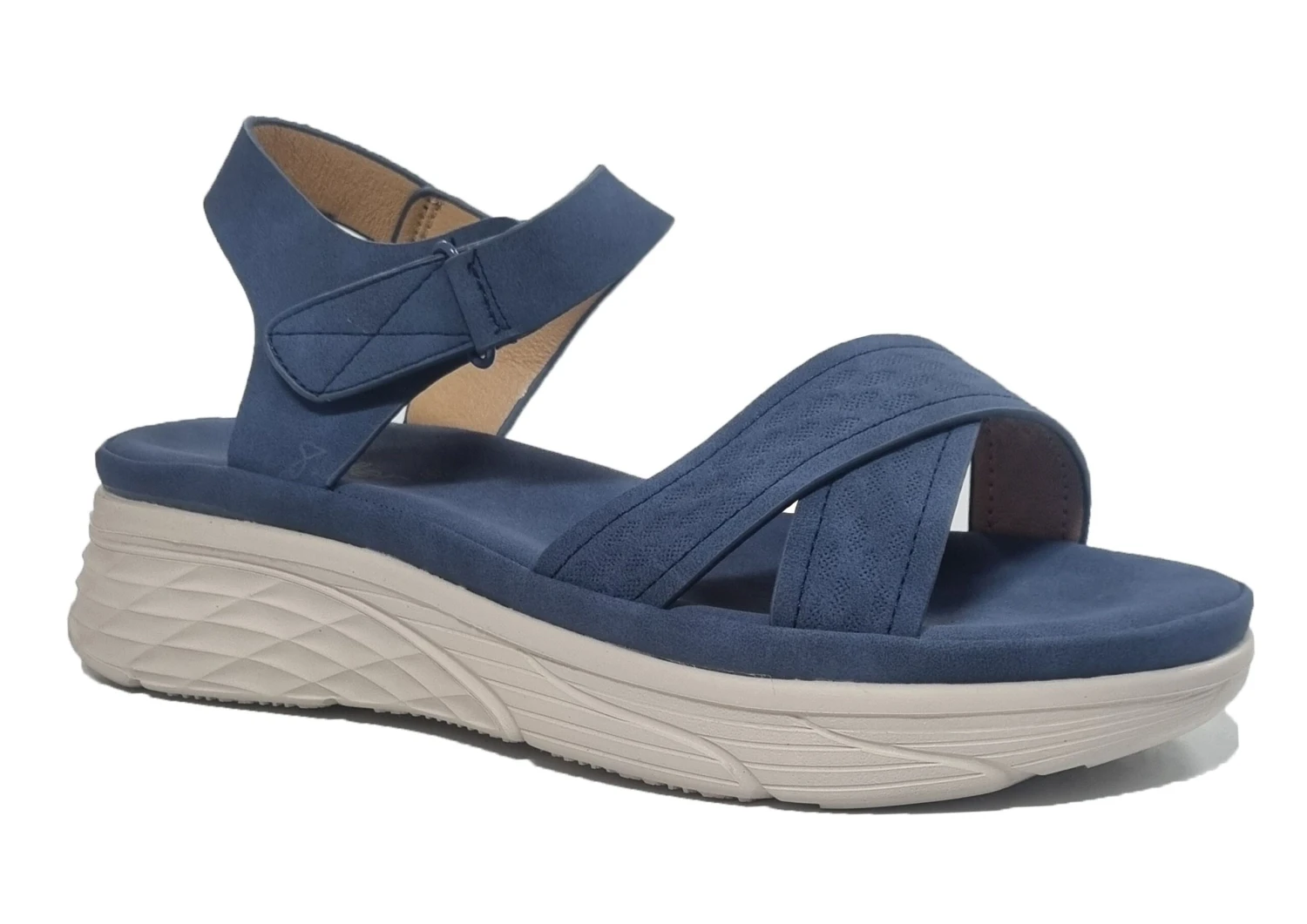 Dr Keller Low Wedge Sandals Womens Easy Fasten Summer Sandals Size 3 4 5 6 7 8 Blue 1 Dr Keller Low Wedge Sandals Womens Easy Fasten Summer Sandals Size 3 4 5 6 7 8 Blue