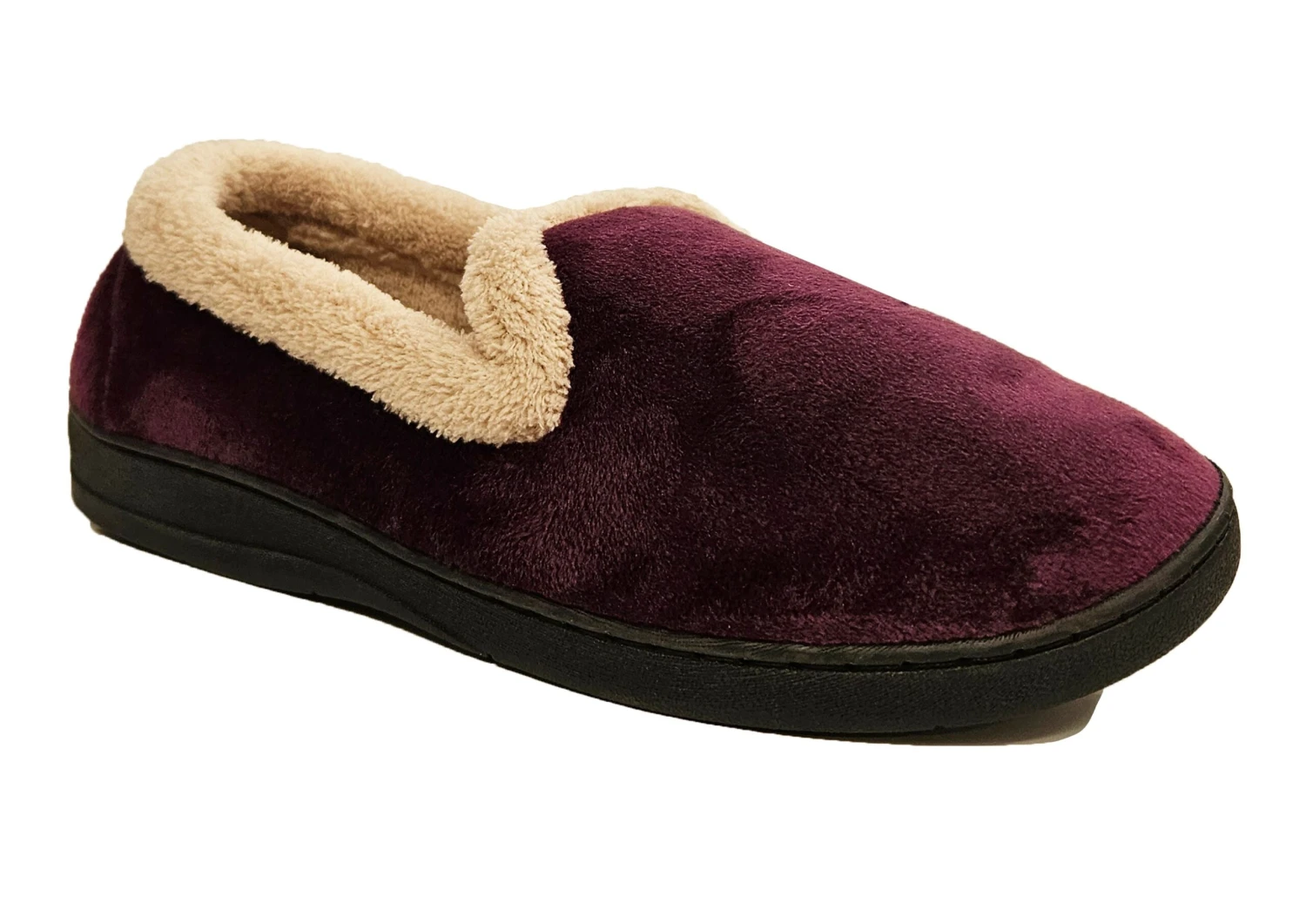 Jo & Joe Slippers Womens Slip On Slippers Warm Lined House Shoes Size 3 4 5 6 7 8 Plum 2 Jo & Joe Slippers Womens Slip On Slippers Warm Lined House Shoes Size 3 4 5 6 7 8 Plum - Image 2