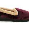 Jo & Joe Slippers Womens Slip On Slippers Warm Lined House Shoes Size 3 4 5 6 7 8 Plum