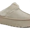 Trending Beige Aesthetic Platform Slippers Shoes Fur Mule Ladies Fashion Size