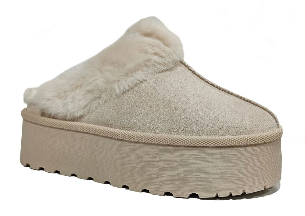 Trending Beige Aesthetic Platform Slippers Shoes Fur Mule Ladies Fashion Size 1 Trending Beige Aesthetic Platform Slippers Shoes Fur Mule Ladies Fashion Size