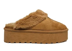 Truffle Mini Mule Platform Trending Slippers Ladies Fashion House Shoes Size 3 4 5 6 7 8 Tan