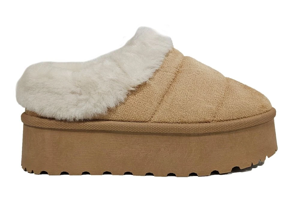 Truffle Platform Mini Mules Ladies Trending Cosy Shoes Slippers 3 4 5 6 7 8 Beige 2 Truffle Platform Mini Mules Ladies Trending Cosy Shoes Slippers 3 4 5 6 7 8 Beige - Image 2