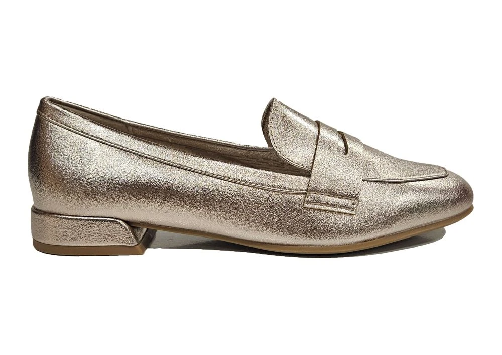 Marco Tozzi Loafers Womens Slip On Smart Casual Shoes Office Shoes Size 3 4 5 6 7 8 Platinum 2 Marco Tozzi Loafers Womens Slip On Smart Casual Shoes Office Shoes Size 3 4 5 6 7 8 Platinum - Image 2