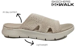 Skechers Go Walk Elation Sandals Womens Comfort Sliders Holiday Shop Size 3 4 5 6 7 8