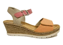 Rieker Wedge Sandals Womens Holiday Shop Summer Fashion Sandals Size 3 4 5 6 7 8