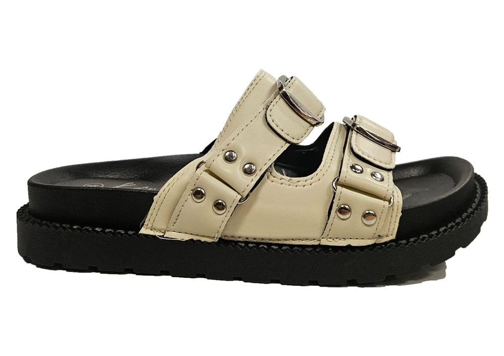 Ladies Fashion Sliders Studded Sandals Womens Pool Sliders Holiday Shop UK Size 2 Ladies Fashion Sliders Studded Sandals Womens Pool Sliders Holiday Shop UK Size - Image 2