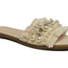 Truffle Fashion Sliders Womens Pearl Slip On Sandals Holiday Shop Size 3 4 5 6 7 8
