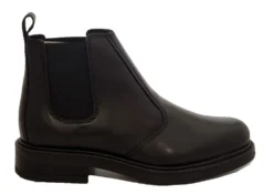 Gents Roamers Black Leather Classic Comfort Chelsea Ankle Work Boots