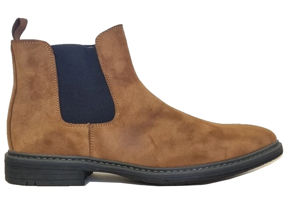 Mens Pull On Chelsea Boots Tan Smart Casual Boots Shoe Size 7 8 9 10 11 12 2 Mens Pull On Chelsea Boots Tan Smart Casual Boots Shoe Size 7 8 9 10 11 12 - Image 2