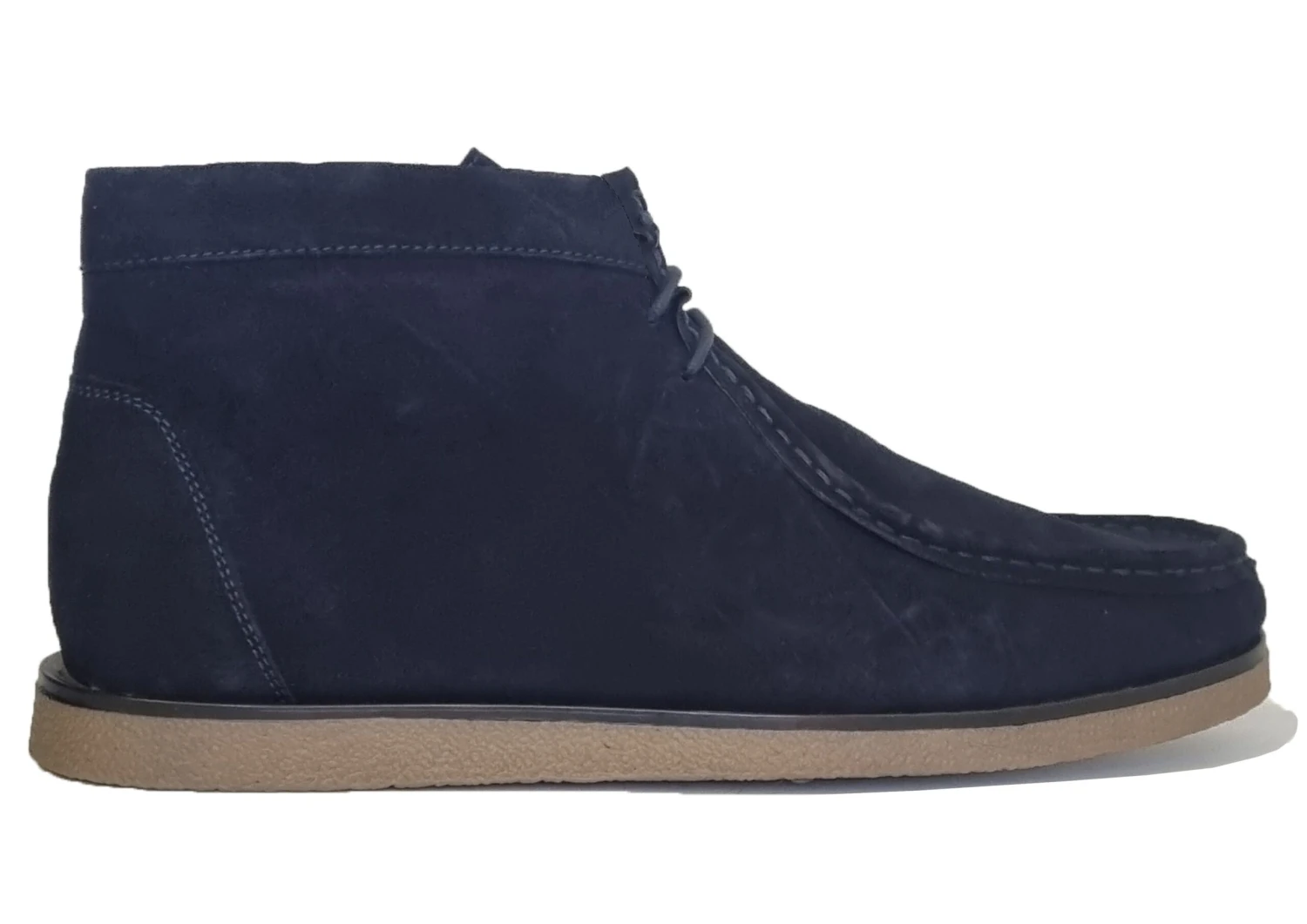 Roamers Desert Boots Mens Suede Leather Wallabee Boots Shoe Size 7 8 9 10 11 12 Navy 2 Roamers Desert Boots Mens Suede Leather Wallabee Boots Shoe Size 7 8 9 10 11 12 Navy - Image 2