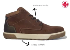 Rieker Ankle Boots Mens Zip & Lace Flat Comfort Boots Size 7 8 9 10 11 12