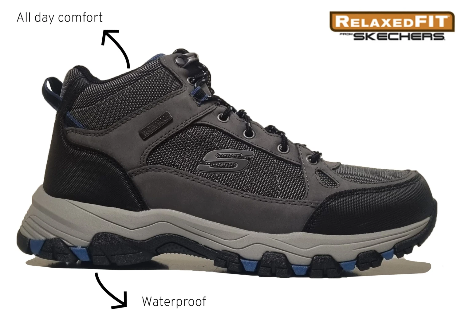 Skechers Selmen Melano Boots Mens Waterproof Walking Boots Size 7 8 9 10 11 NEW 2 Skechers Selmen Melano Boots Mens Waterproof Walking Boots Size 7 8 9 10 11 NEW - Image 2