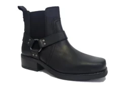 Wrangler Leather Harness Cowboy Biker Boots Mens Ankle Boots Size 7 8 9 10 11 12 NEW