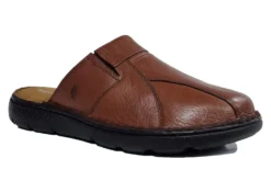 Hush Puppies Carson Clogs Mens Slip On Summer Mules Mens Leather Clogs Size 7 8 9 10 11 12 Brown