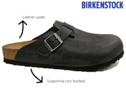 Birkenstock Boston Mens Leather Clogs Slip On Sandals Size 7 8 9 10 11 12 Black -Win Boots Store g10399a3 scaled