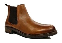 Roamers Chelsea Ankle Boots Mens Classic Leather Chelsea Boots Size 7 8 9 10 11 12 Tan