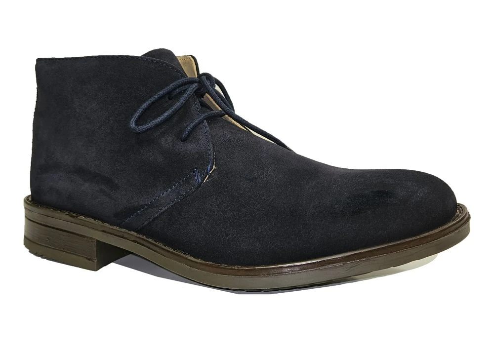 Roamers Suede Chukka Boots Mens Low Heel Lace Up Ankle Boots Size 7 8 9 10 11 12 Navy 1 Roamers Suede Chukka Boots Mens Low Heel Lace Up Ankle Boots Size 7 8 9 10 11 12 Navy