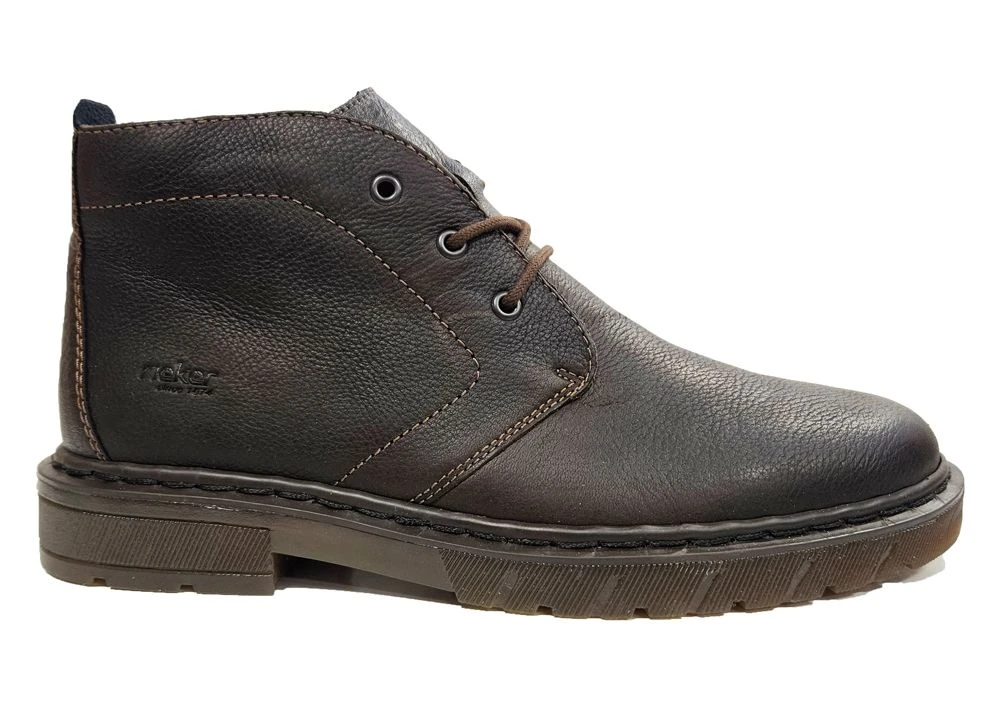 Rieker Leather Ankle Boots Mens Wool Lined Winter Boots Size 7 8 9 10 11 12 Brown 2 Rieker Leather Ankle Boots Mens Wool Lined Winter Boots Size 7 8 9 10 11 12 Brown - Image 2