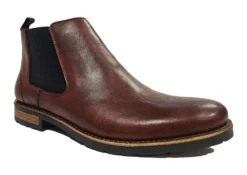 Rieker Chelsea Boots Mens Zip Up Leather Ankle Boots Size 7 8 9 10 11 12 Brown