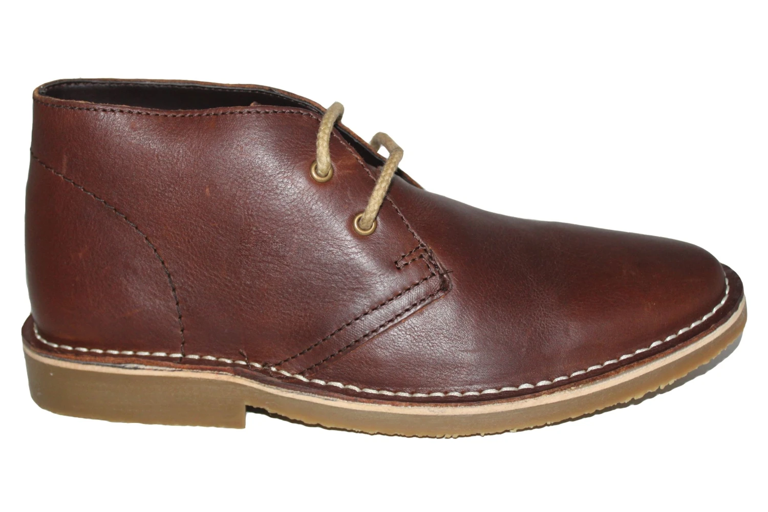 Roamers Tan Leather Classic Desert Ankle Boots 2 Roamers Tan Leather Classic Desert Ankle Boots - Image 2