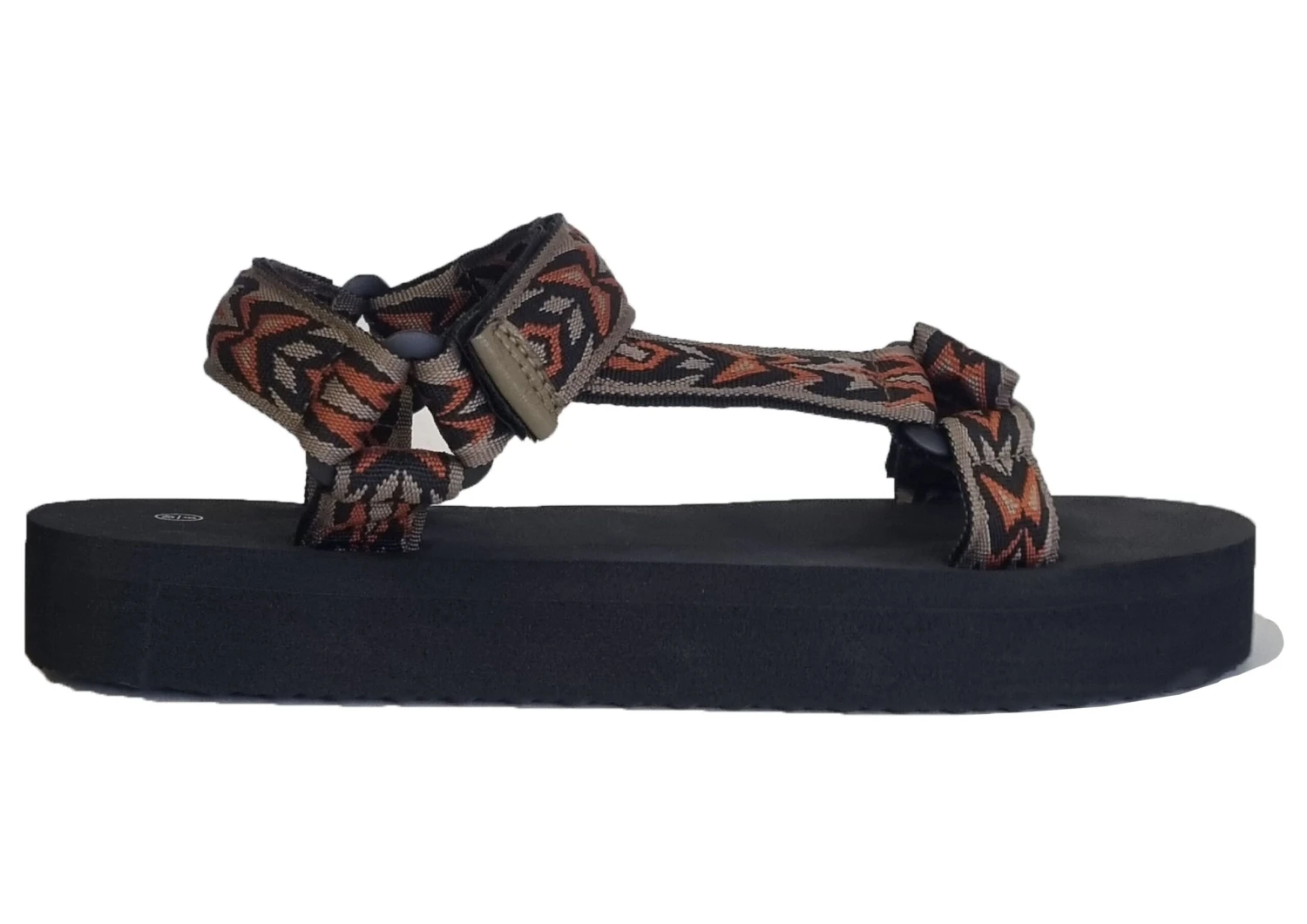 Mens Orange Fastening Strap Comfort Summer Lightweight Sandals 2 Mens Orange Fastening Strap Comfort Summer Lightweight Sandals - Image 2