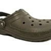 Crocs Lined Clogs Mens Classic Lined Sandal Clogs Size 7 8 9 10 11 12 Grey