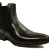 Mens Pull On Chelsea Boots Mens Pointed Toe Smart Ankle Boots Size 7 8 9 10 11 12 Black