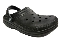 Crocs Lined Clogs Junior Classic Lined Sandal Clogs Size 1 2 3 4 5 6 Black