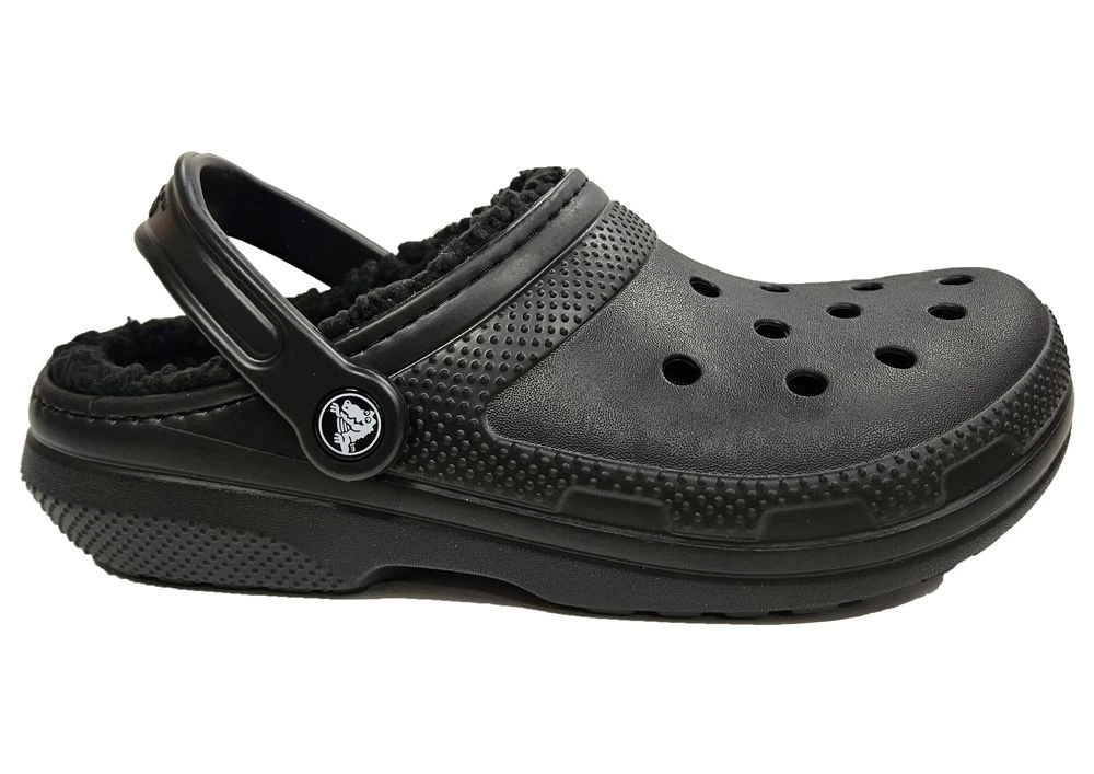 Crocs Lined Clogs Junior Classic Lined Sandal Clogs Size 1 2 3 4 5 6 Black 2 Crocs Lined Clogs Junior Classic Lined Sandal Clogs Size 1 2 3 4 5 6 Black - Image 2