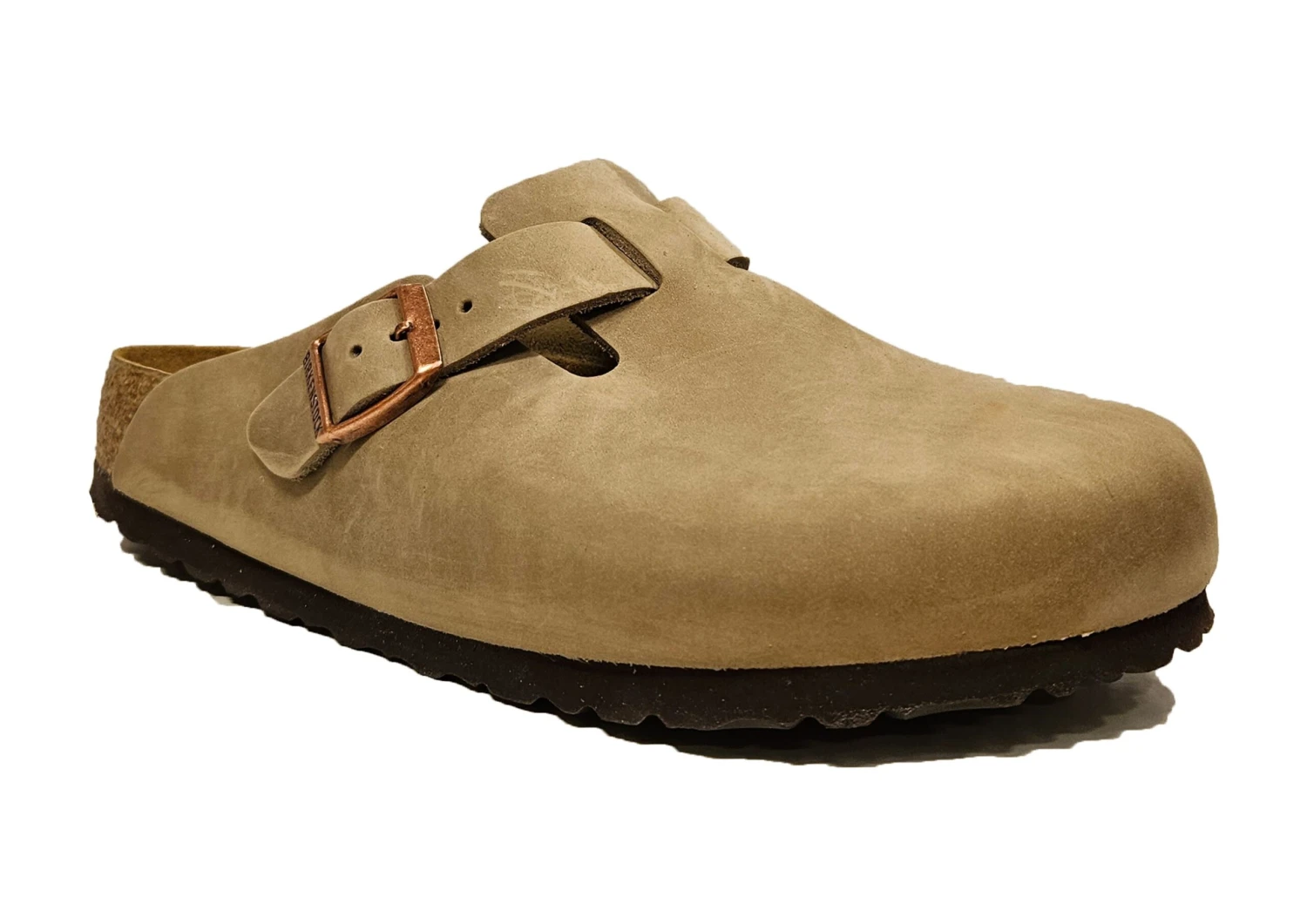 Birkenstock Boston Womens Leather Clogs Slip On Sandals Size 3 4 5 6 7 8 Taupe 3 Birkenstock Boston Womens Leather Clogs Slip On Sandals Size 3 4 5 6 7 8 Taupe - Image 3