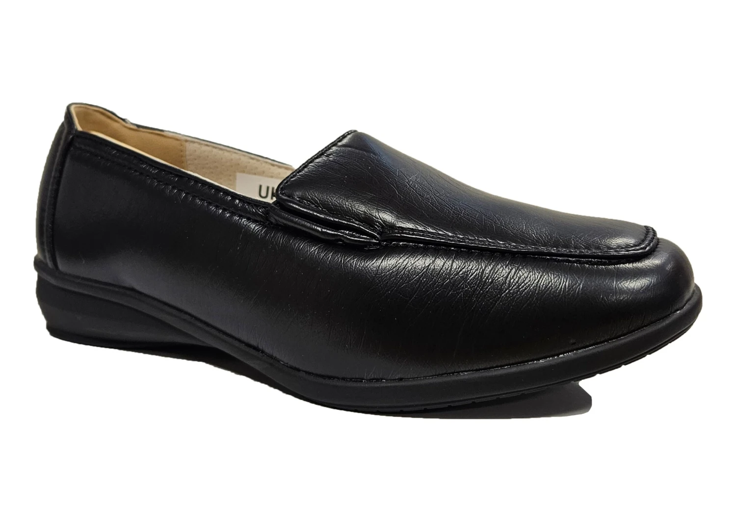 Dr Keller Leather Loafers Black Comfort Low Wedge Shoes Womens Classic Slip On Shoes Size 1 Dr Keller Leather Loafers Black Comfort Low Wedge Shoes Womens Classic Slip On Shoes Size