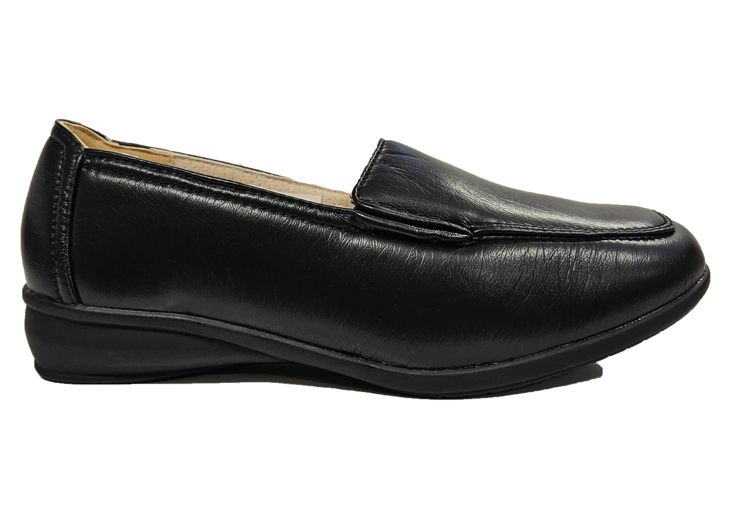 Dr Keller Leather Loafers Black Comfort Low Wedge Shoes Womens Classic Slip On Shoes Size 2 Dr Keller Leather Loafers Black Comfort Low Wedge Shoes Womens Classic Slip On Shoes Size - Image 2