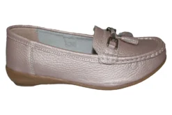 Ladies Pink Leather Tassel Loafers Slip On Nautical Boat Shoes Size 3 4 5 6 7 8