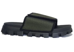 Mens Comfort Easy Fastening Khaki Comfort Slip On Summer Sliders