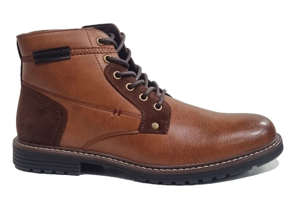 Mens Military Style Boots Tan Mens Smart Casual Lace Up Boots Size 7 8 9 10 11 NEW 2 Mens Military Style Boots Tan Mens Smart Casual Lace Up Boots Size 7 8 9 10 11 NEW - Image 2