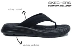 Skechers Sargo Point Vista Sandals Mens Slip On Sandals Mens Flip Flops Size 7 8 9 10 11 12 Black 5 Skechers Sargo Point Vista Sandals Mens Slip On Sandals Mens Flip Flops Size 7 8 9 10 11 12 Black -Win Boots Store m10394a3